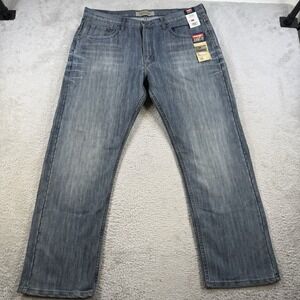Wrangler Jeans Mens 38x30 Blue Slim Straight Denim Cowboy Western Rodeo